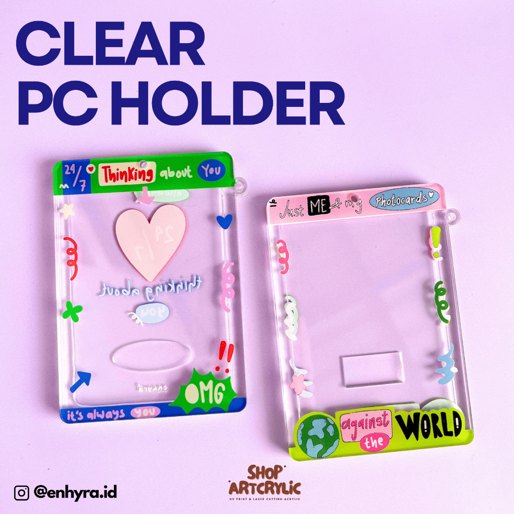 Custom Acrylic Frame Photocard Holder PC Holder CLEAR / Acrylic Frame
