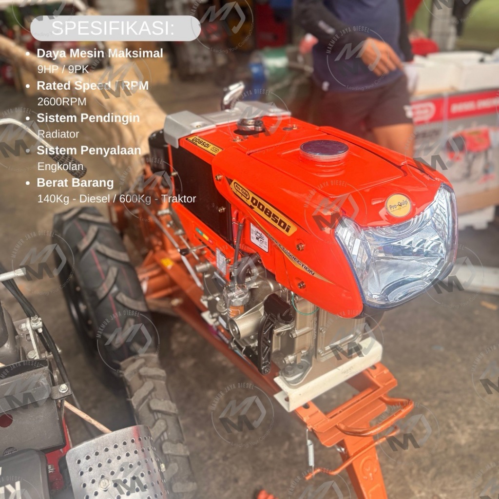 Traktor Quick Zeva G3000 Lengkap Mesin Kubota RD85DI- 8.5HP