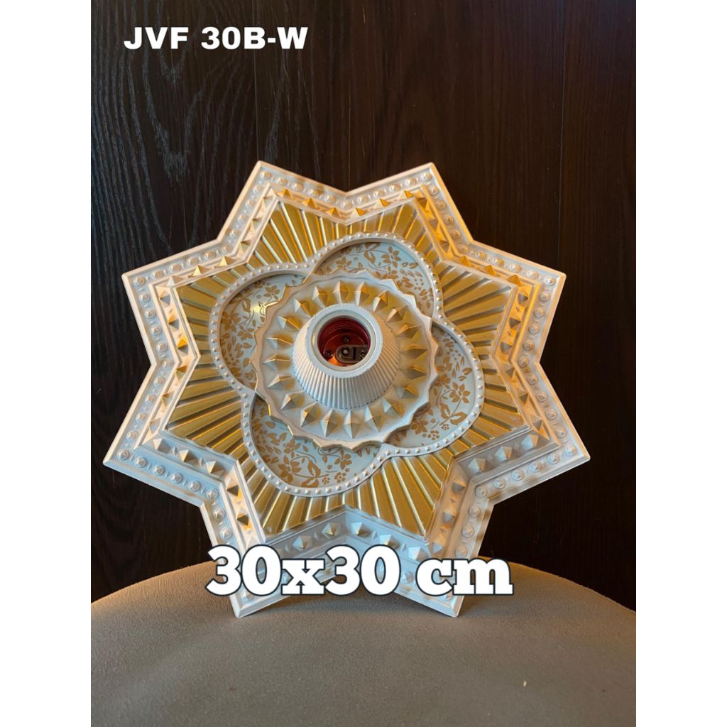 Ornamen Lampu Plafon PVC 30x30 memperindah lampu