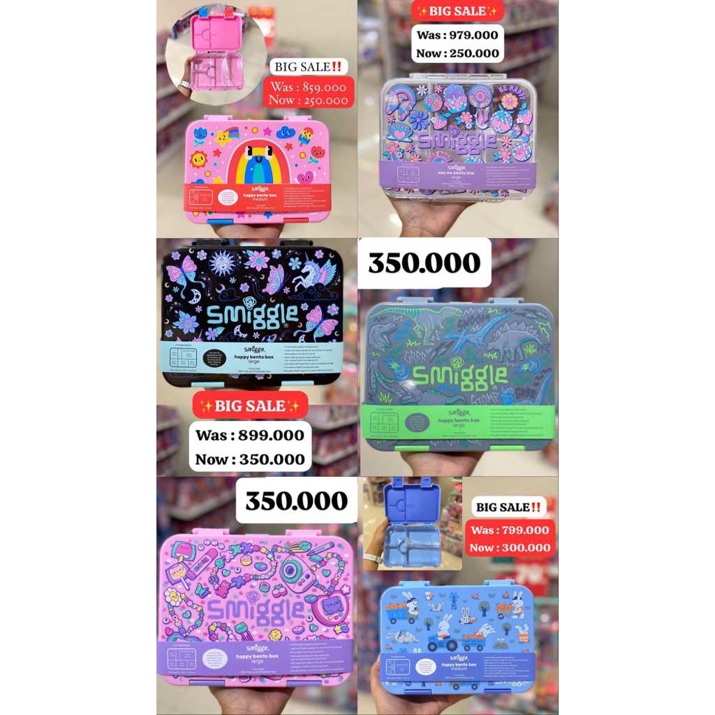 smiggle lunch box jastip ori store