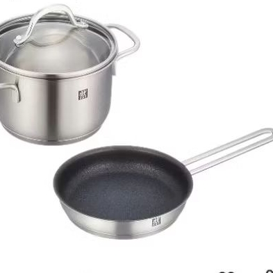 Zwilling J.A. Henckels Japan 66660-002 Pico Stock Pot 5.5 inches (14 cm) (with Glass Lid) & Frying P