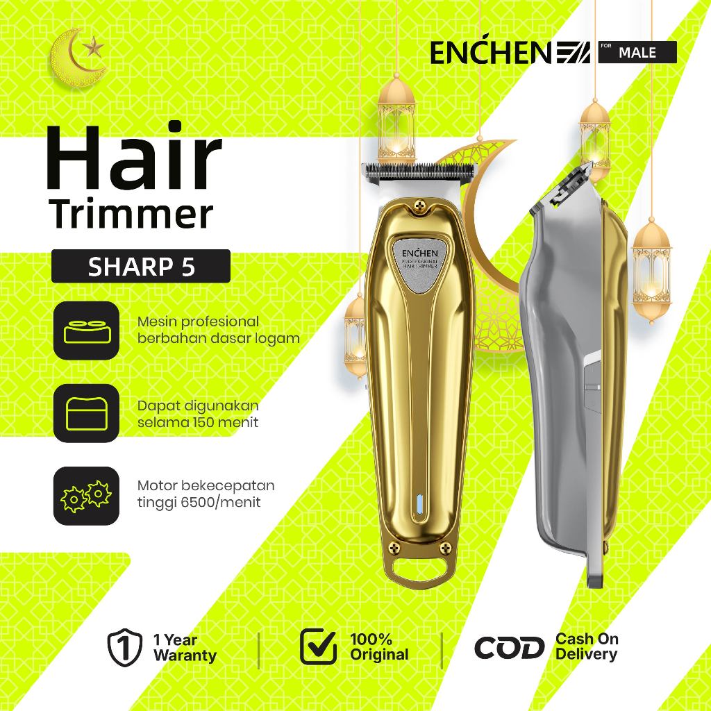 ENCHEN Sharp 5 Hair Clipper Mini Professional Hair Trimmer Alat Cukur Elektrik Rambut Jenggot