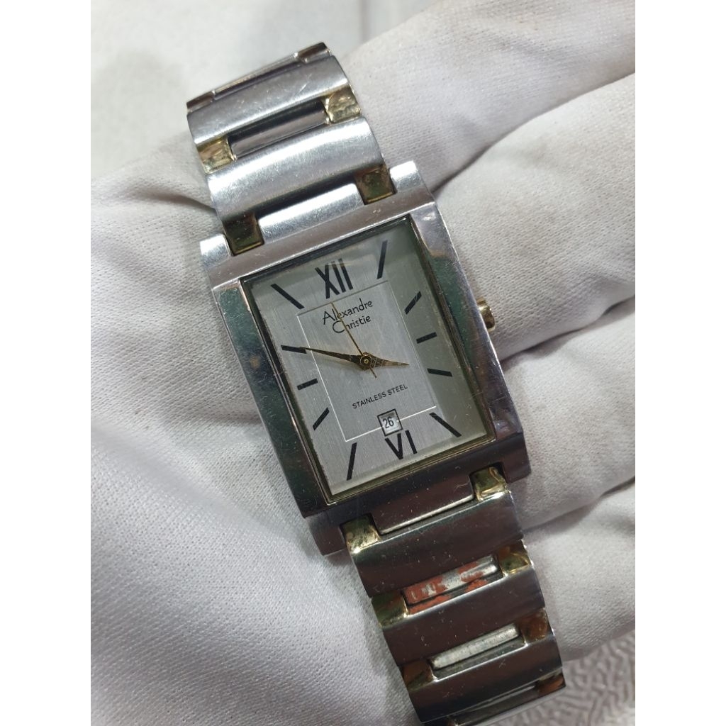 Jam Alexandre Christie 8040MD Kombinasi Gold Original Wanita Preloved