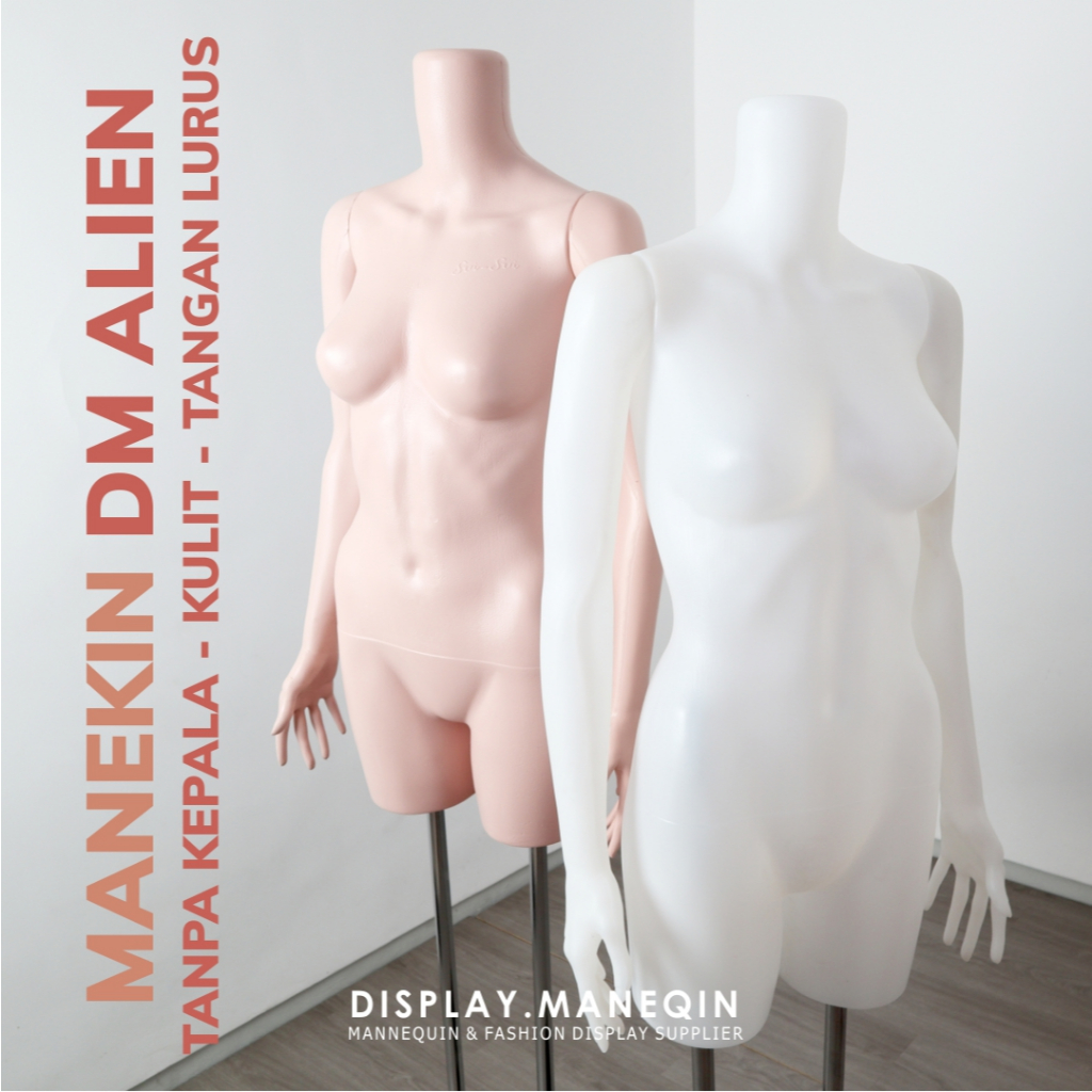 Manekin DM Patung Baju Cewek  Alien Plastik Tanpa Kepala DM900 Kaki Plat Plastik Bisa COD