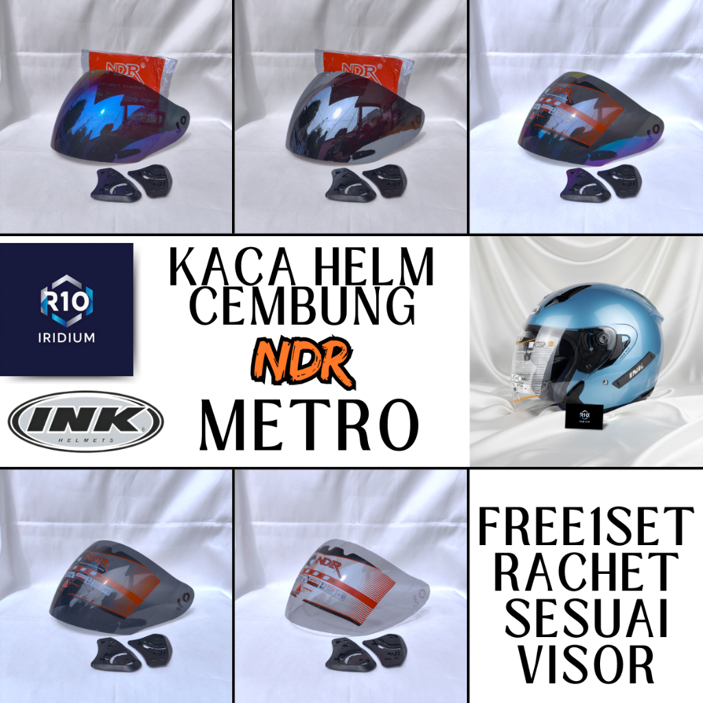 Kaca Helm INK METRO Visor Helmet CEMBUNG venom open ink centro 2 metro2 NDR helmet iridium murah