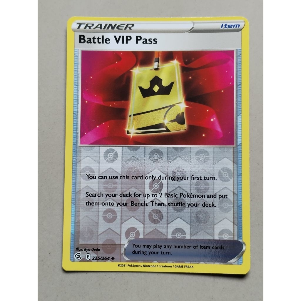 kartu pokemon original holo reverse battle vip pass e 225/264
