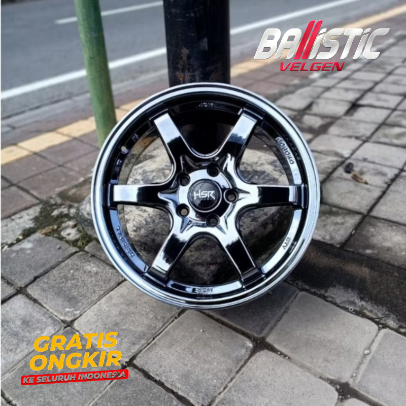 Velg Racing Mobil Xpander Rush Terios Ring 17 HSR Whhel STY R17 Black Chrome Velg Model Te37 R17