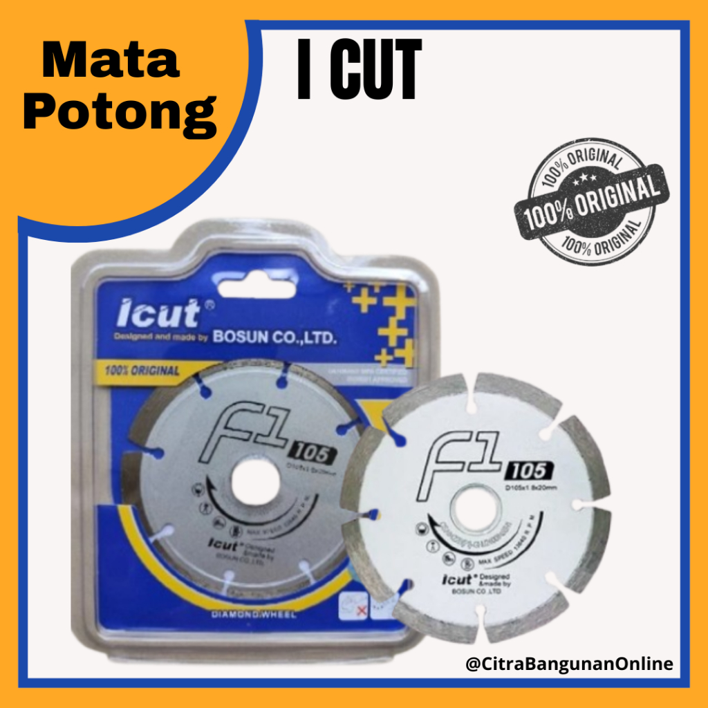 F1 Mata Potong Keramik Diamond 4"'-  Kering DRY ICUT BOSUN F1