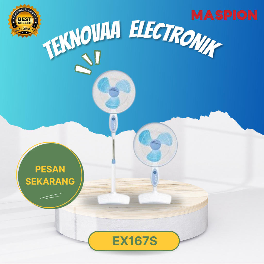 MASPION KIPAS ANGIN EX 167 S STAND FAN KIPAS BERDIRI/EX167S/EX-167S/EX-167 S/EX 167S/ORIGINAL
