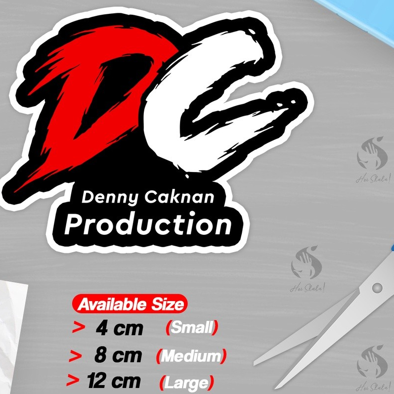 Stiker DC Music Denny Caknan Production Bulat Sticker Vinyl Band Jawa Satuan Bahan Anti Air