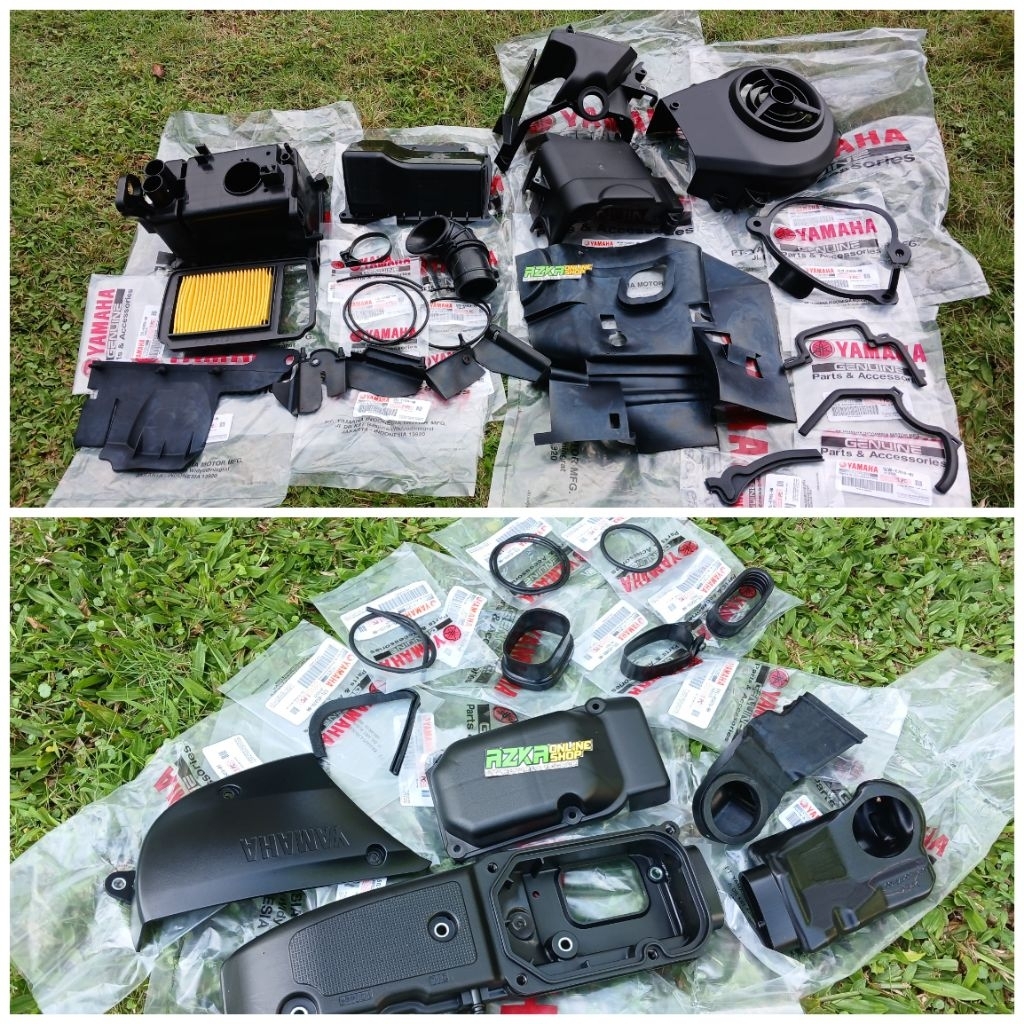 PAKET BOX FILTER SET,COVER MESIN SET,COVER CVT SET MIO SPORTY MIO SMILE ORIGINAL YAMAHA