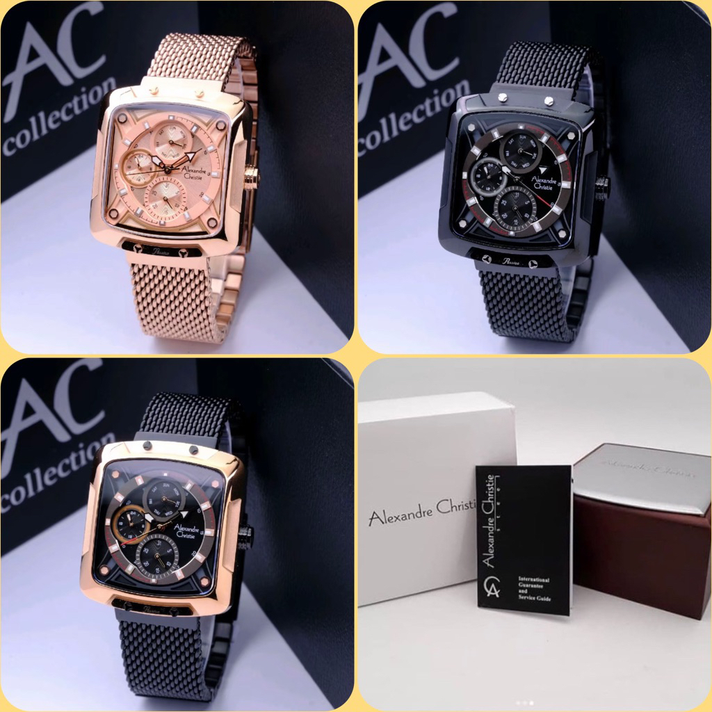 JAM TANGAN WANITA ALEXANDRE CHRISTIE AC 3030 BF / AC 3030 / 3030 ORIGINAL STRAP RANTAI PASIR GARANSI