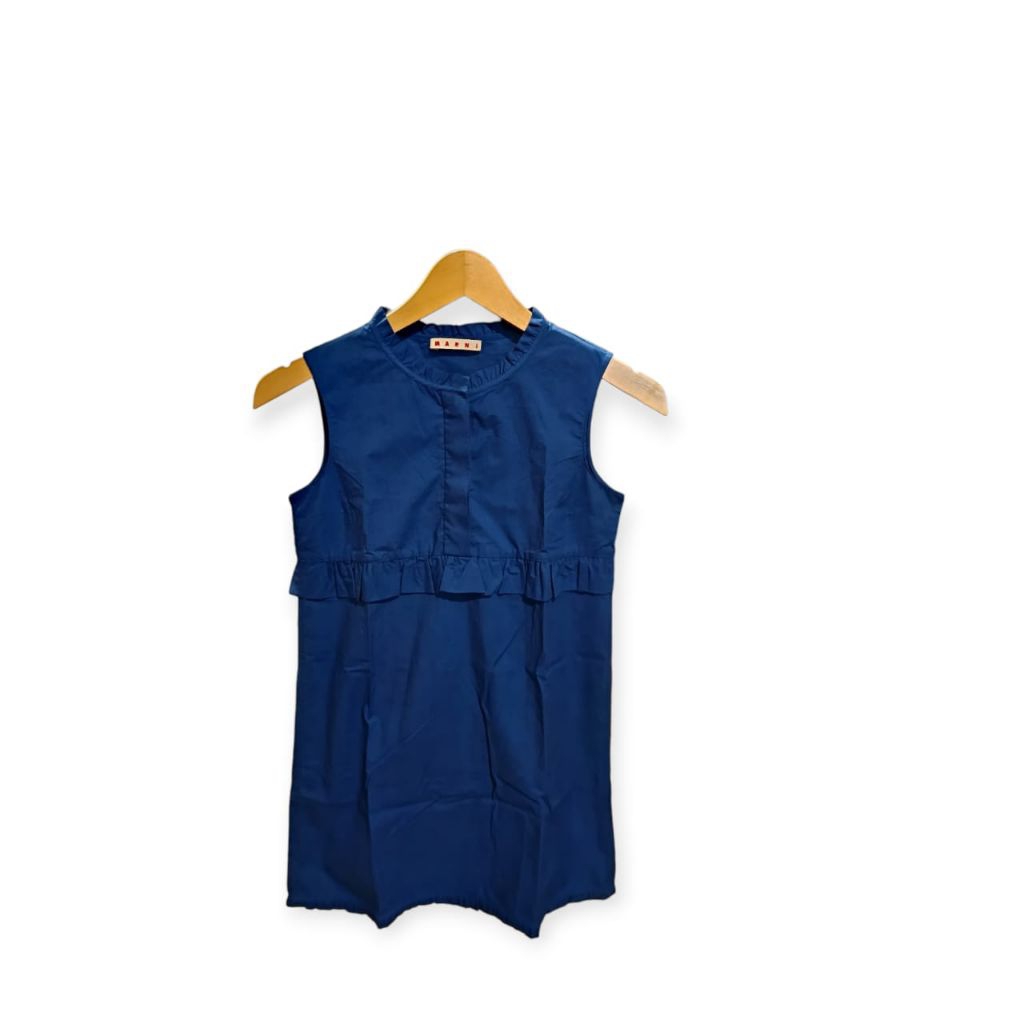 Marni Blue Cotton Mini Dress