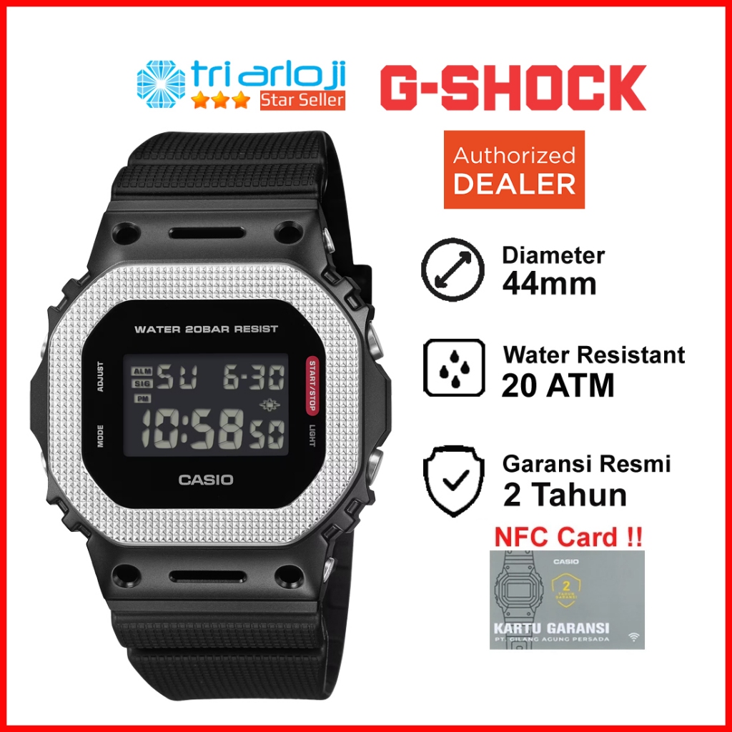 Casio G-Shock GM-5600BM-1DR Jam Tangan Pria Digital Metal GSHOCK GM-5600BM-1 GM 5600BM 1DR GM5600