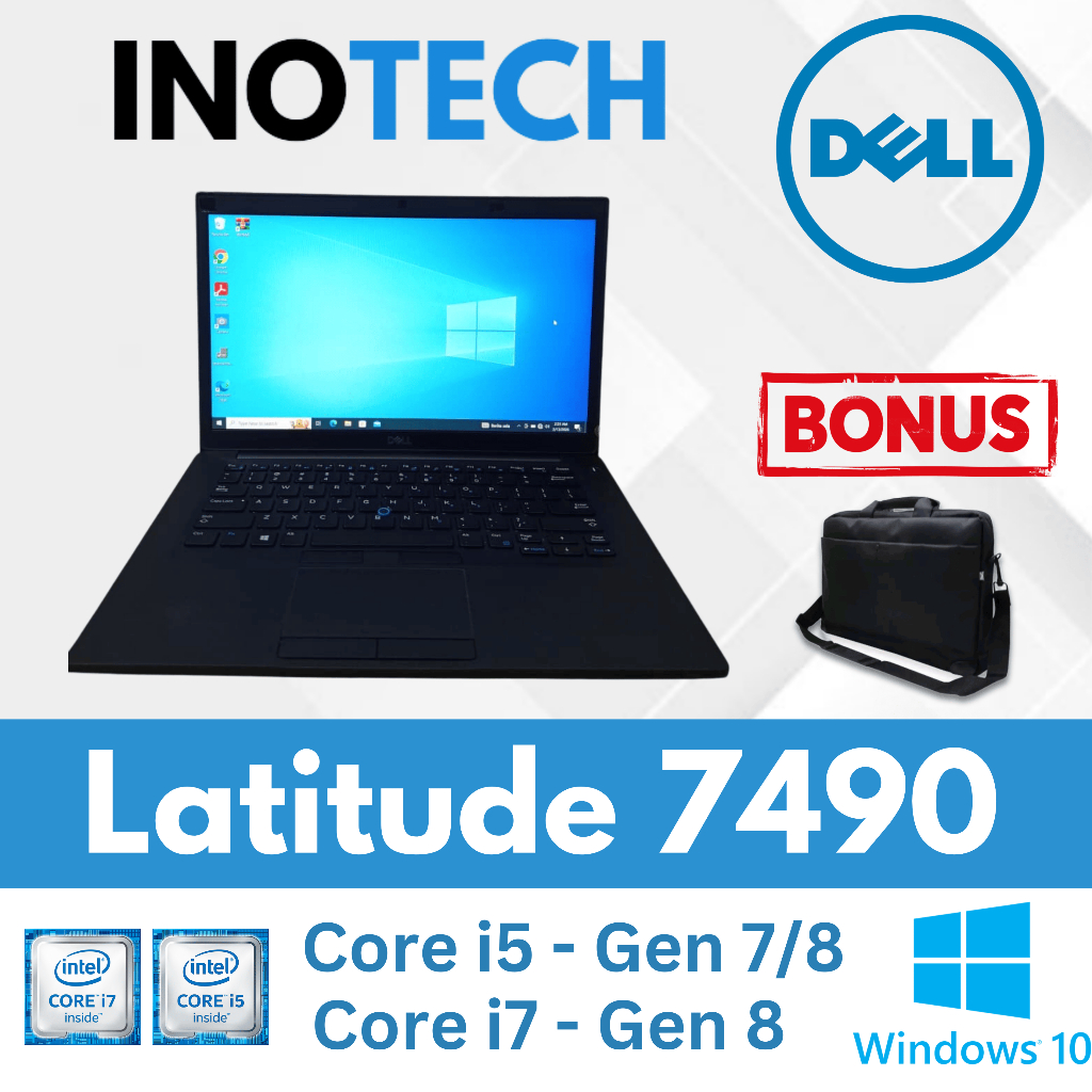 Laptop Dell Latitude 7490 Core i5 / i7 Gen 8 RAM 8GB–16GB SSD 128GB–512GB | Mulus Second Original Be