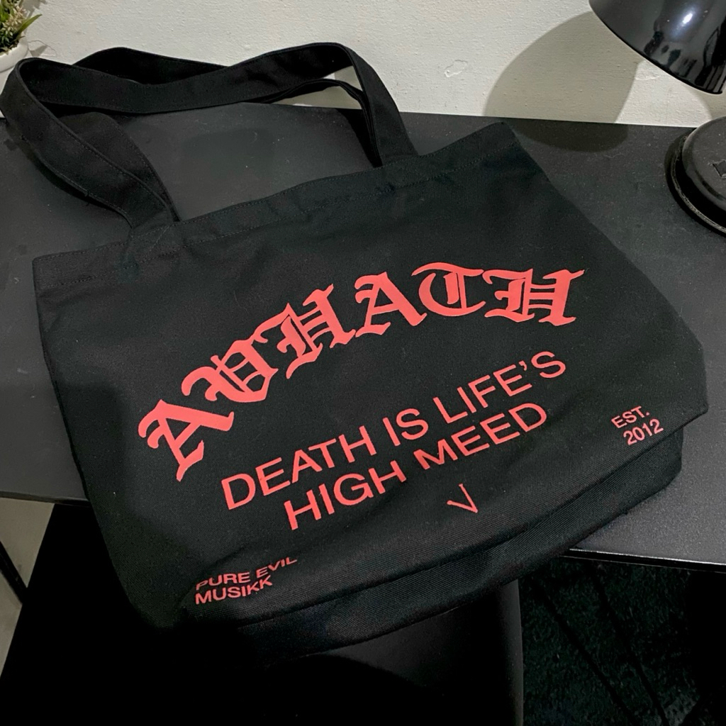 Totebag AVHATH Red on Black