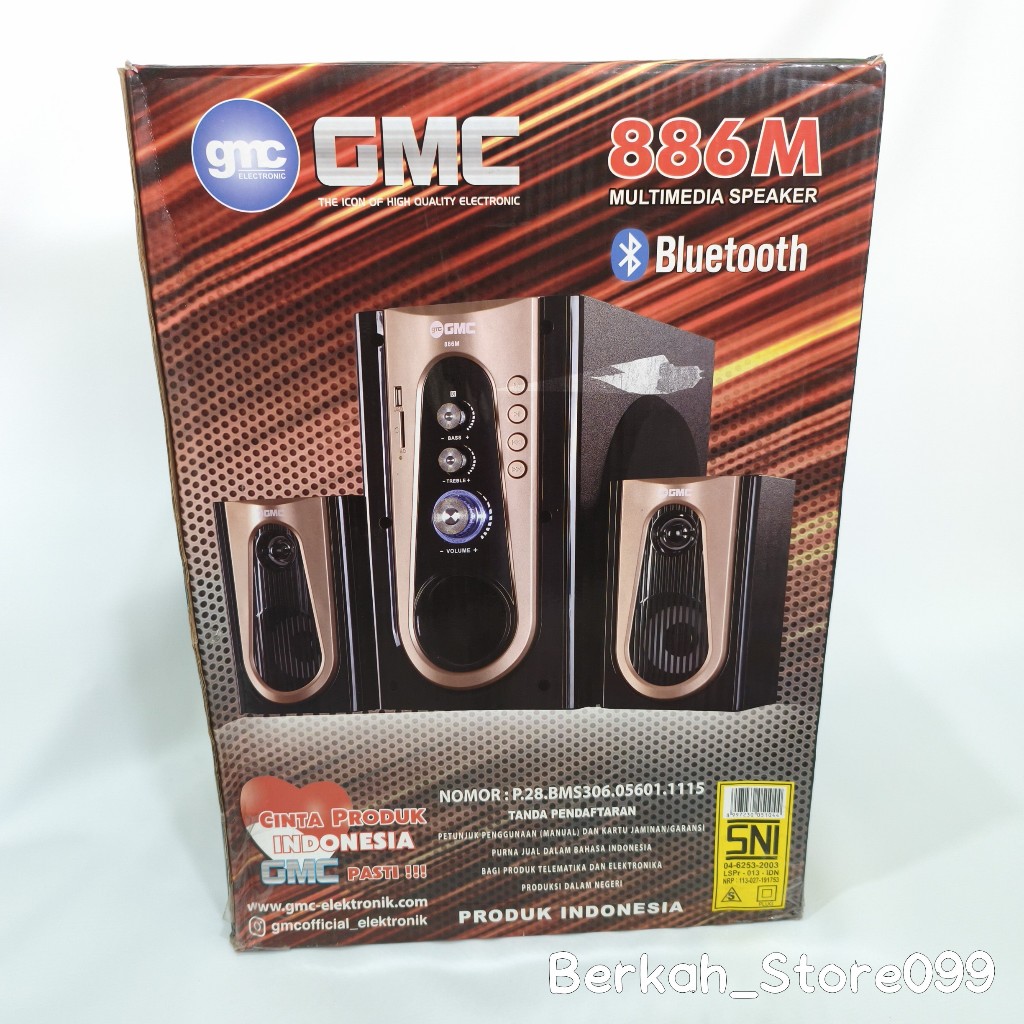 Speaker Aktif Bluetooth GMC 886M Listrik Extra Boost