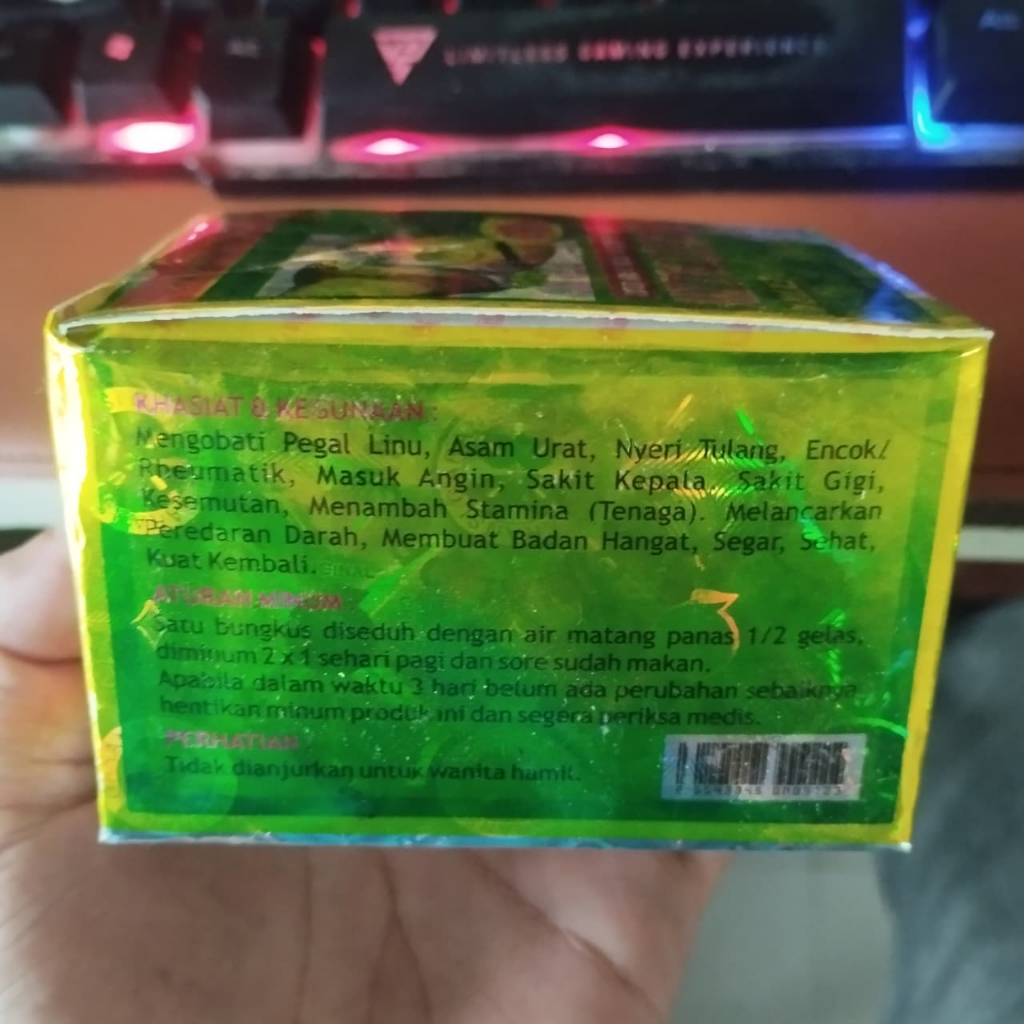 Jamu Pegal Linu Serbuk, Asam Urat, Kesemutan, Nyeri Otot, Nyeri Sendi