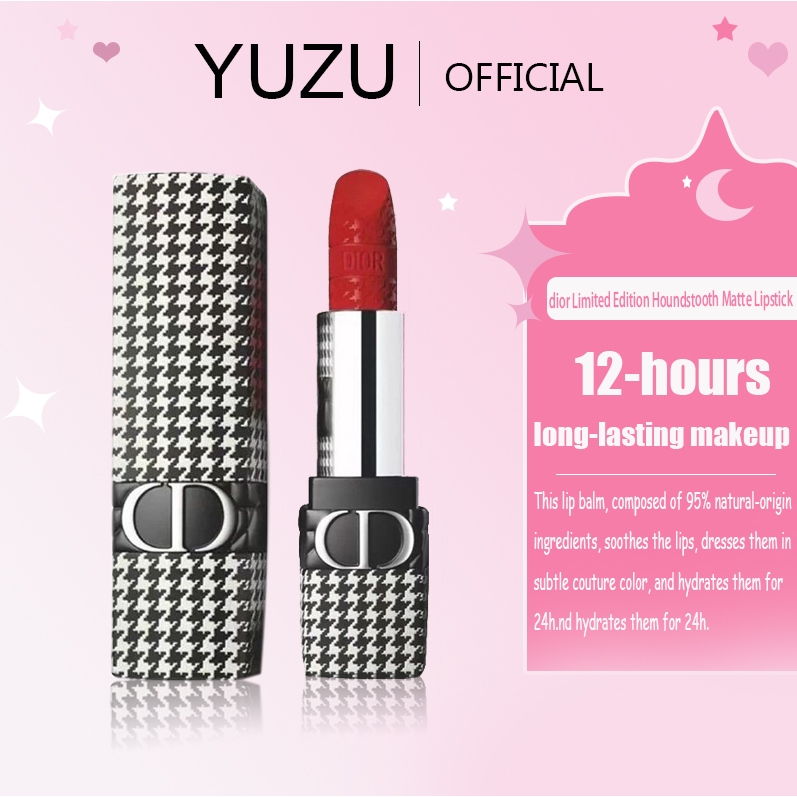 100% Original -  Rouge Dior-New Look Limited Edition Houndstooth Matte Lipstick/Lipstik Dior Matte/L