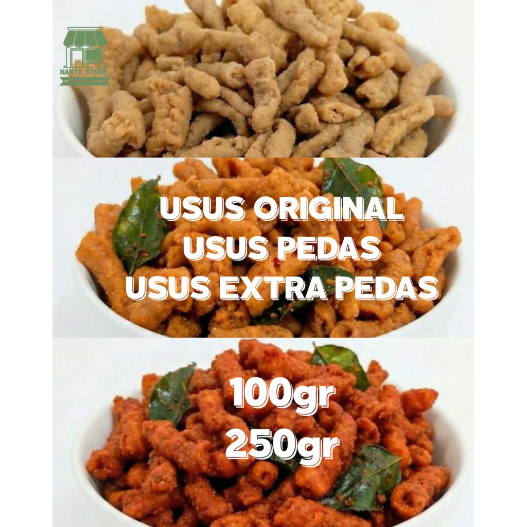 Usus Crispy Daun Jeruk/ Usus Pedas Daun Jeruk/ Usus Extra Pedas