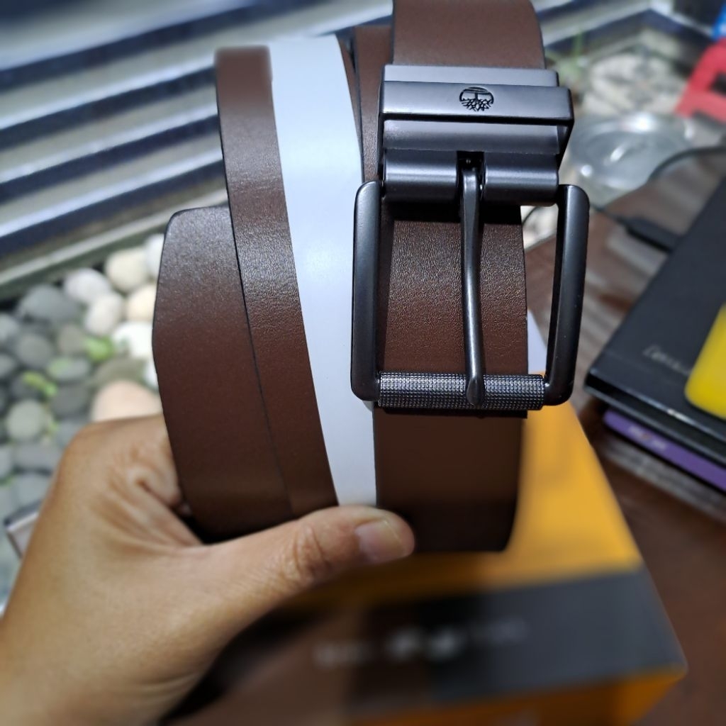 IKAT PINGGANG KULIT PRIA TIMBERLAND REVERSIIBLE/BOLAK BALIK BLACK.BROWN