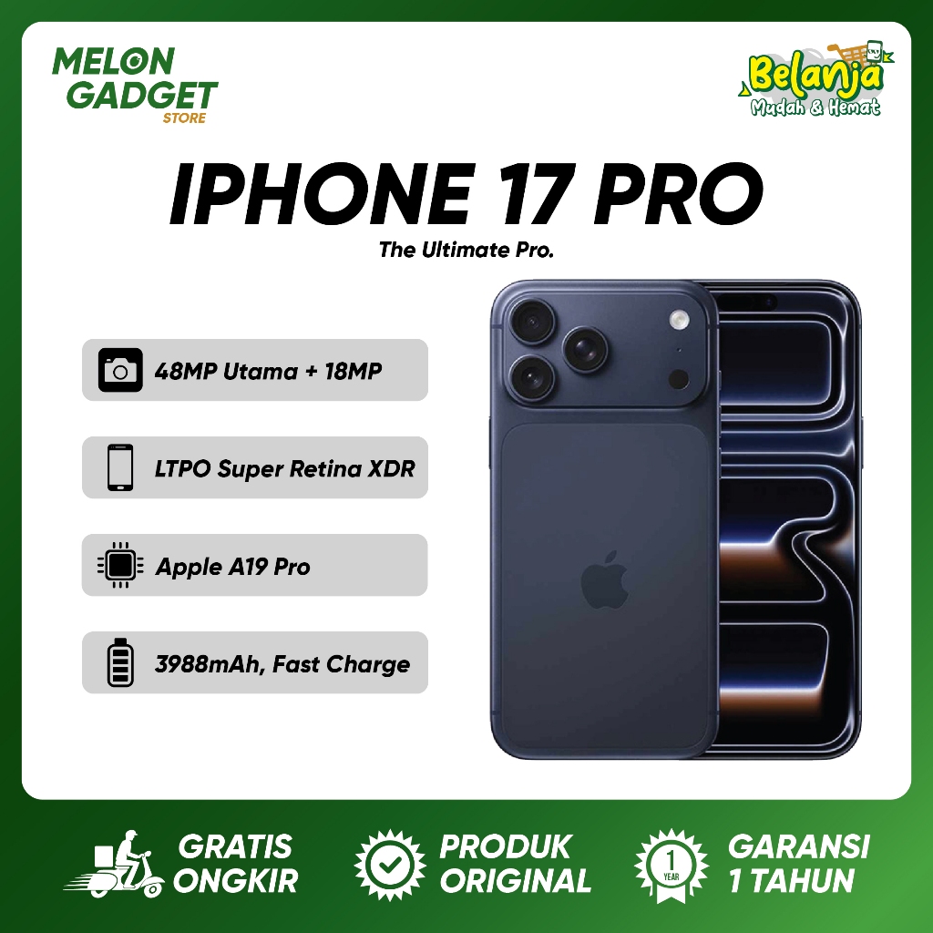 IPHONE 17 PRO 256 512 GARANSI RESMI IBOX JAMINAN BARANG BARU