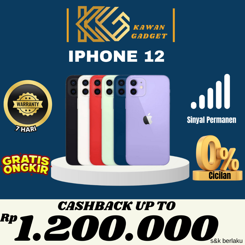 IP | Iphone12 iBox 256GB 128GB 64GB Second Fullset Original