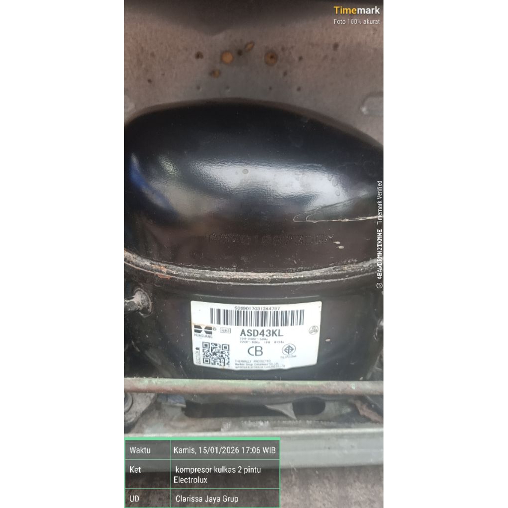 kompresor kulkas 2 pintu Electrolux asd43kl