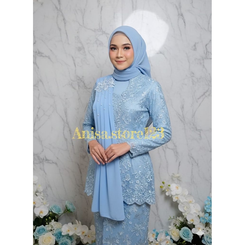 (COD)Selendang Kebaya Kain Ceruty/ Selendang Kebaya Payet