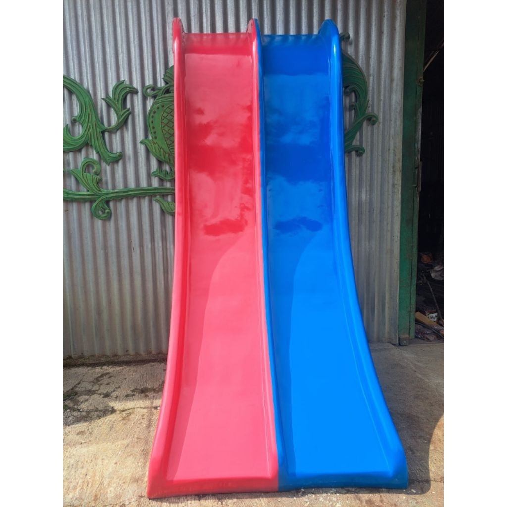 Perosotan fiber anak double jumbo panjang 2,5m (bisa request 2 warna/pelangi) mainan selincuran anak
