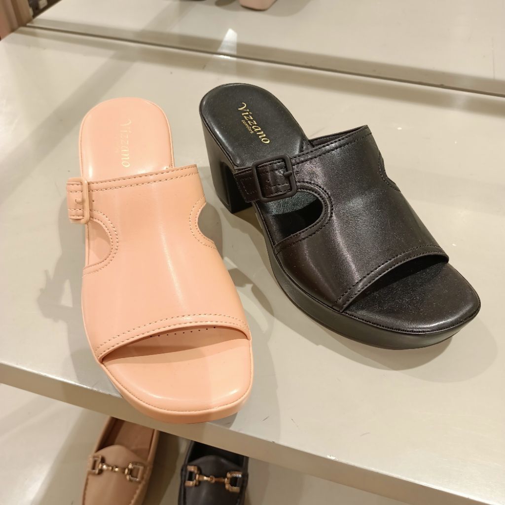 sandal wanita heels 8cm ringan VIZZANO original