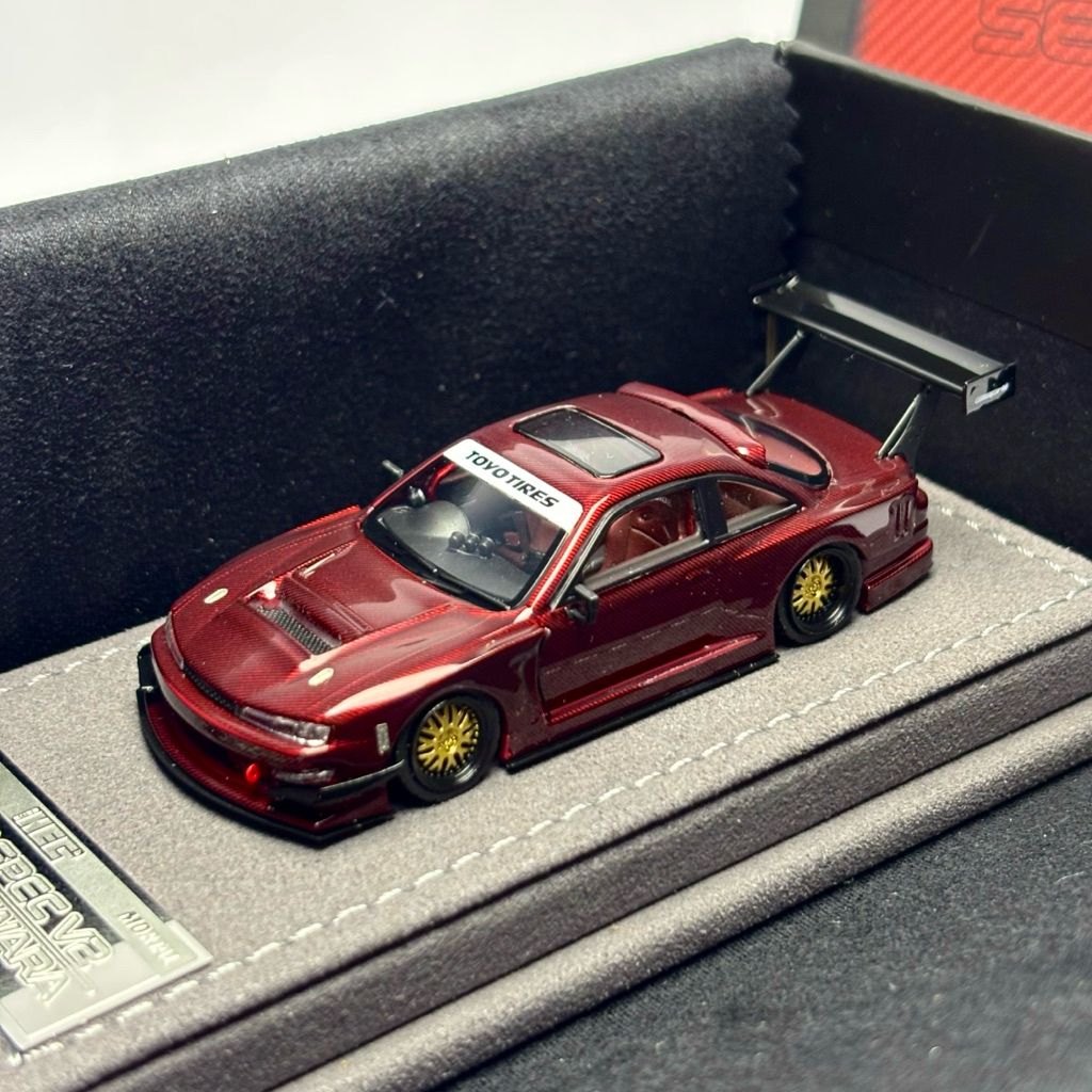 MORTAL Model Nissan S14 Seiji Ookawara GT-Spec V2 Full Carbon Red