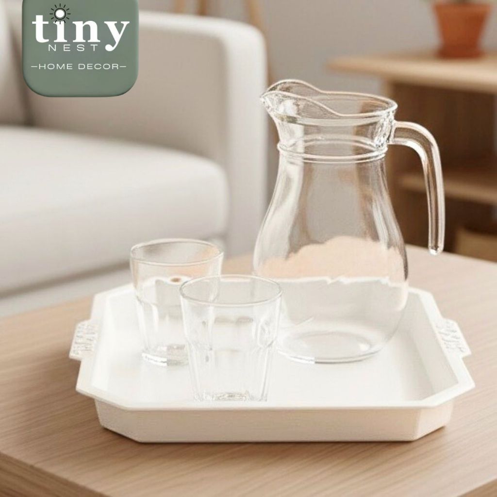 Nampan / Baki Plastik Warna Putih - TinyNest x RumahPutihQu