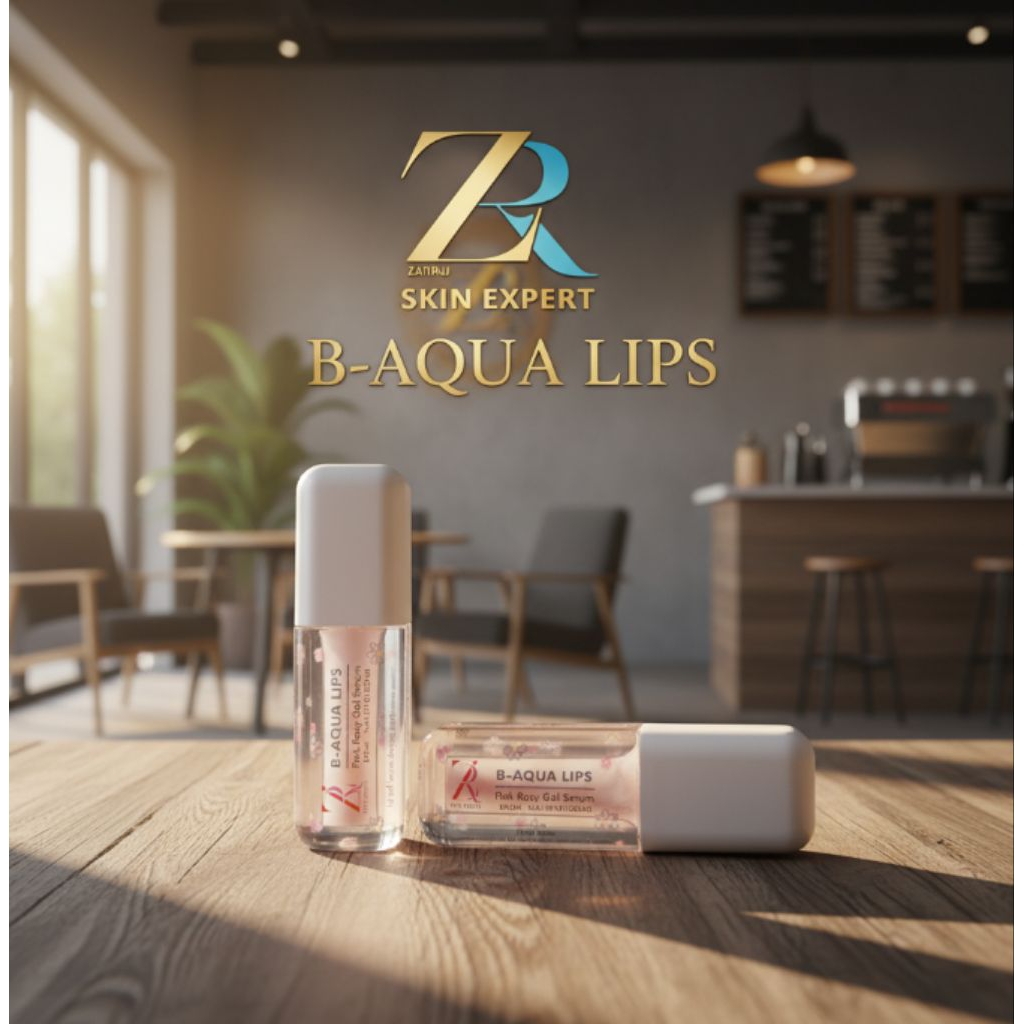 ZR SKIN EXPERT "B-AQUA LIPS" Rosy Pink Gel Serum 6ml || Lipserum pink melembabkan