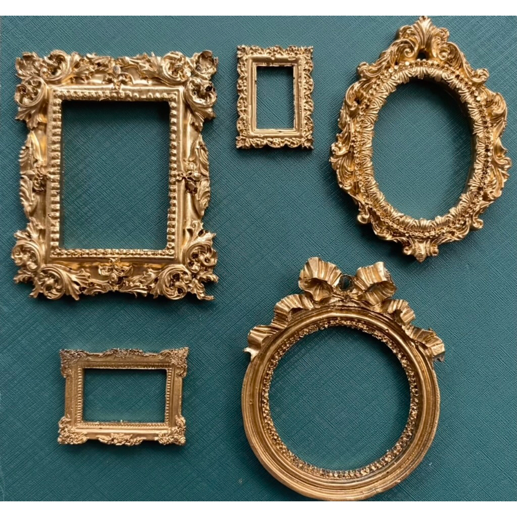 Frame Foto Mini Vintage Emas & Bening | Aesthetic Mini Frame