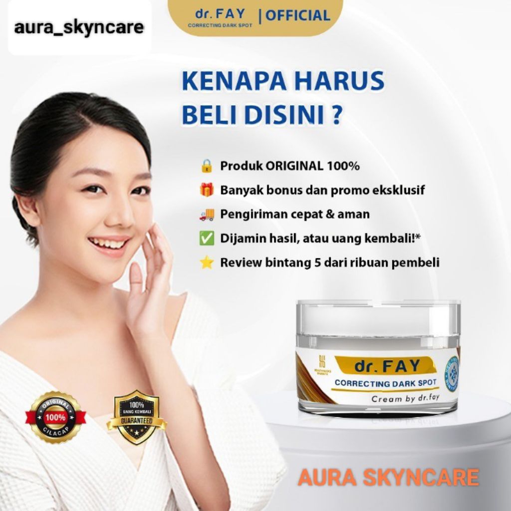 DR FAY CREAM PENGHILANG FLEK HITAM BOPENG BEKAS JERAWAT & JERAWAT ( DR FAY )