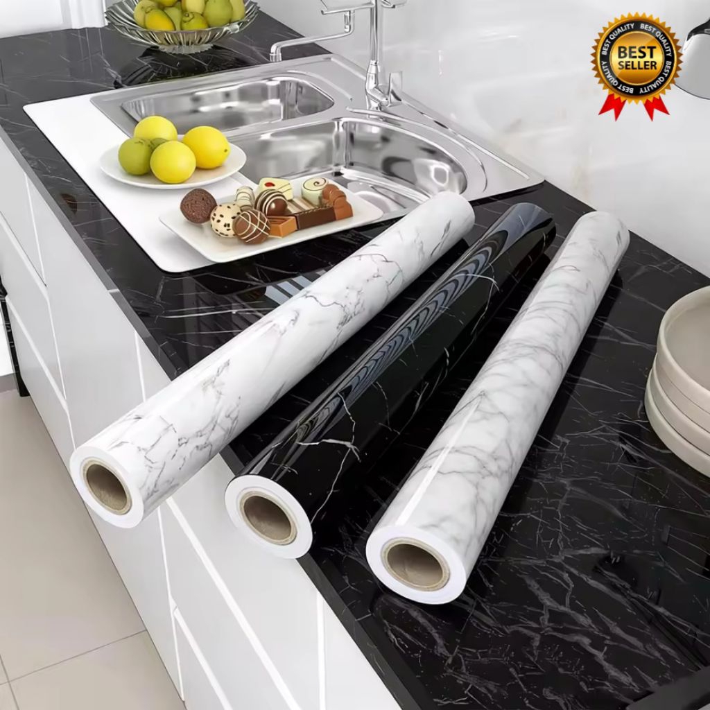 Wall Paper Stiker Dinding Marmer / VINYL Marbel Sticker / Wallpaper Motif Marmer