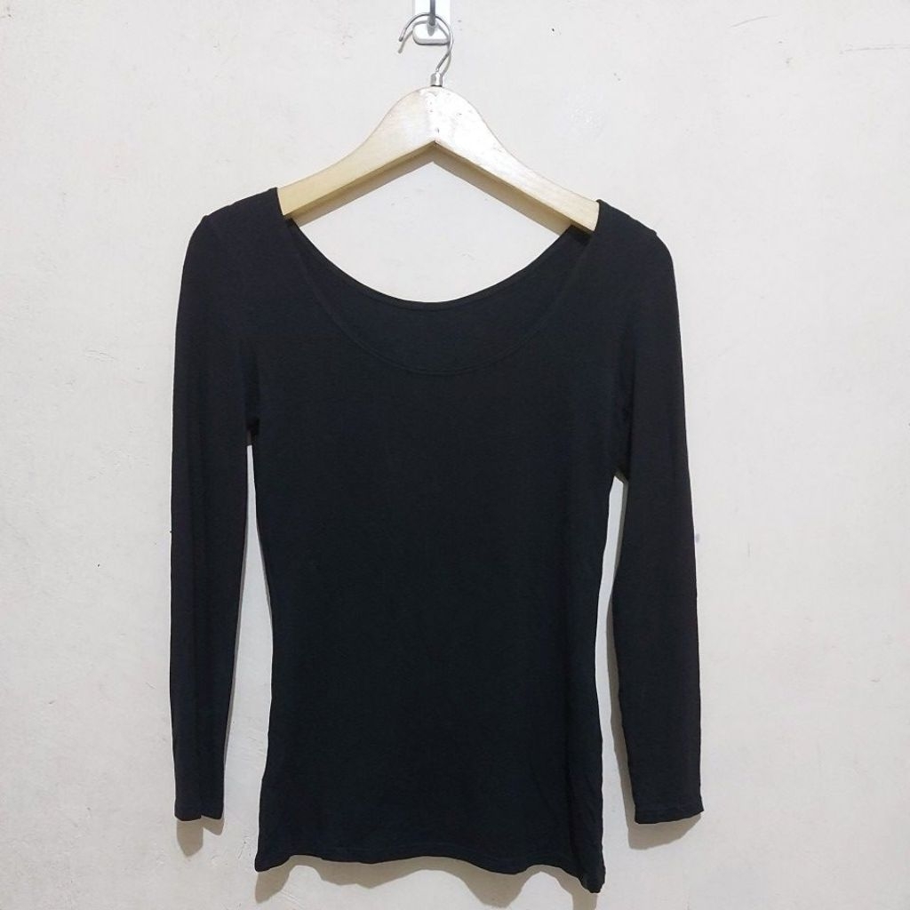 Tshirt Heattech extrawarm scoop neck UNI*M