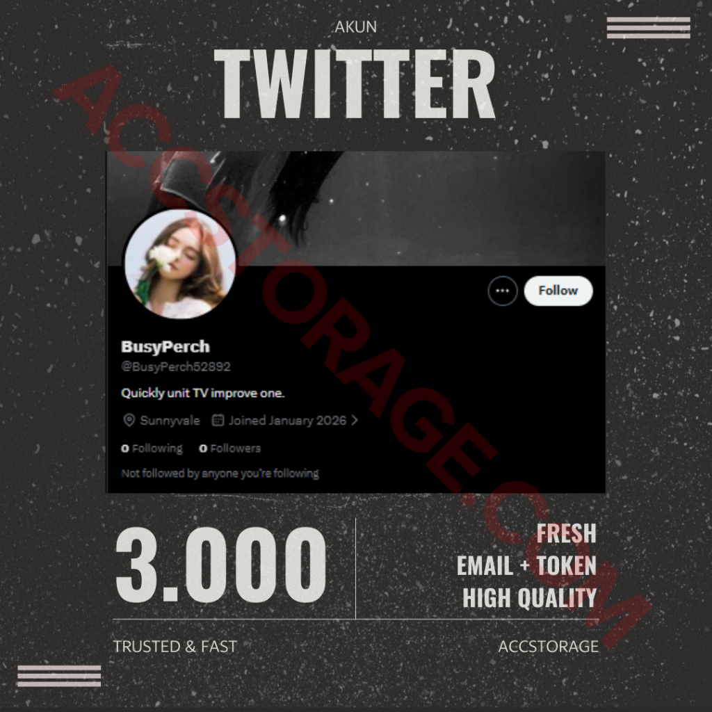 Akun Twitter ( TWT ) Fresh ( Kosongan, Polosan ) 2FA + Token No Shadow Ban ( High Quality )