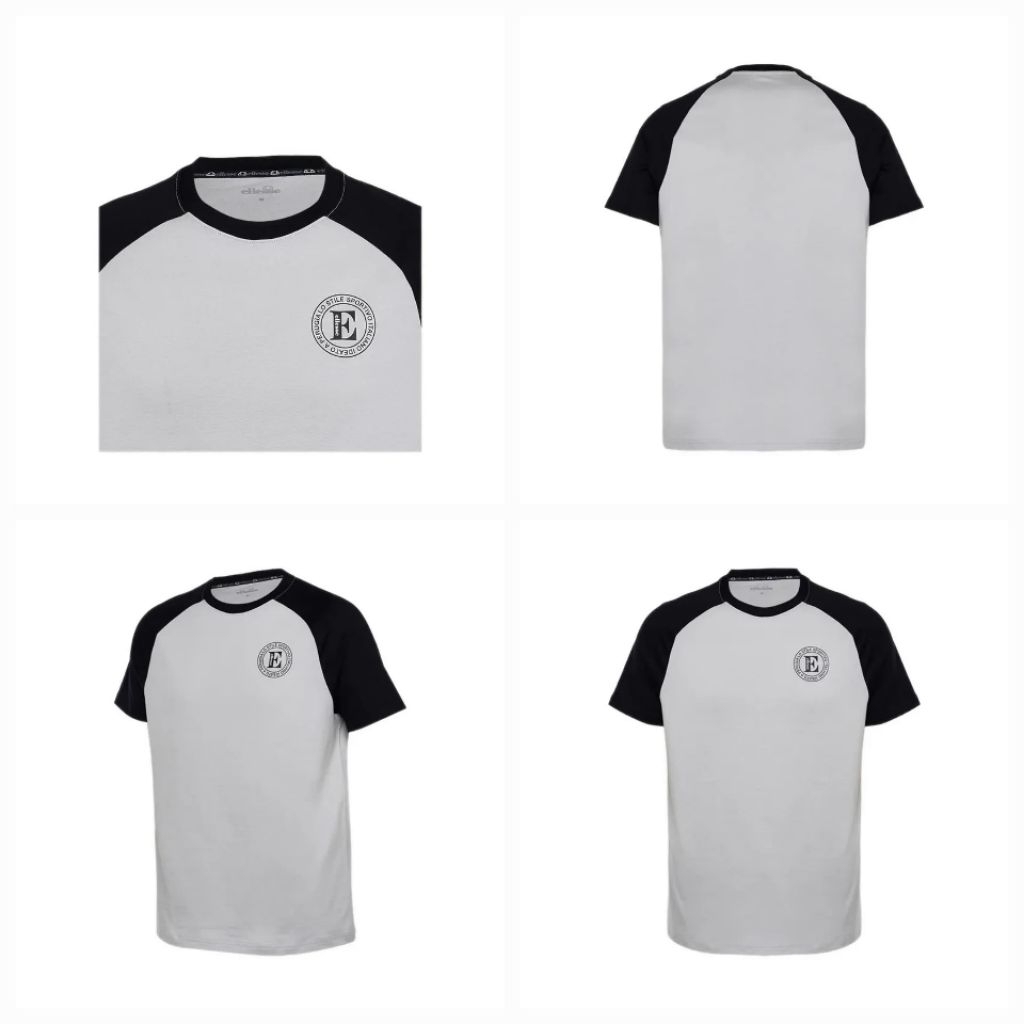 (ELLESSE) Kaos T-Shirt Tee - Grey Black - Original (S)