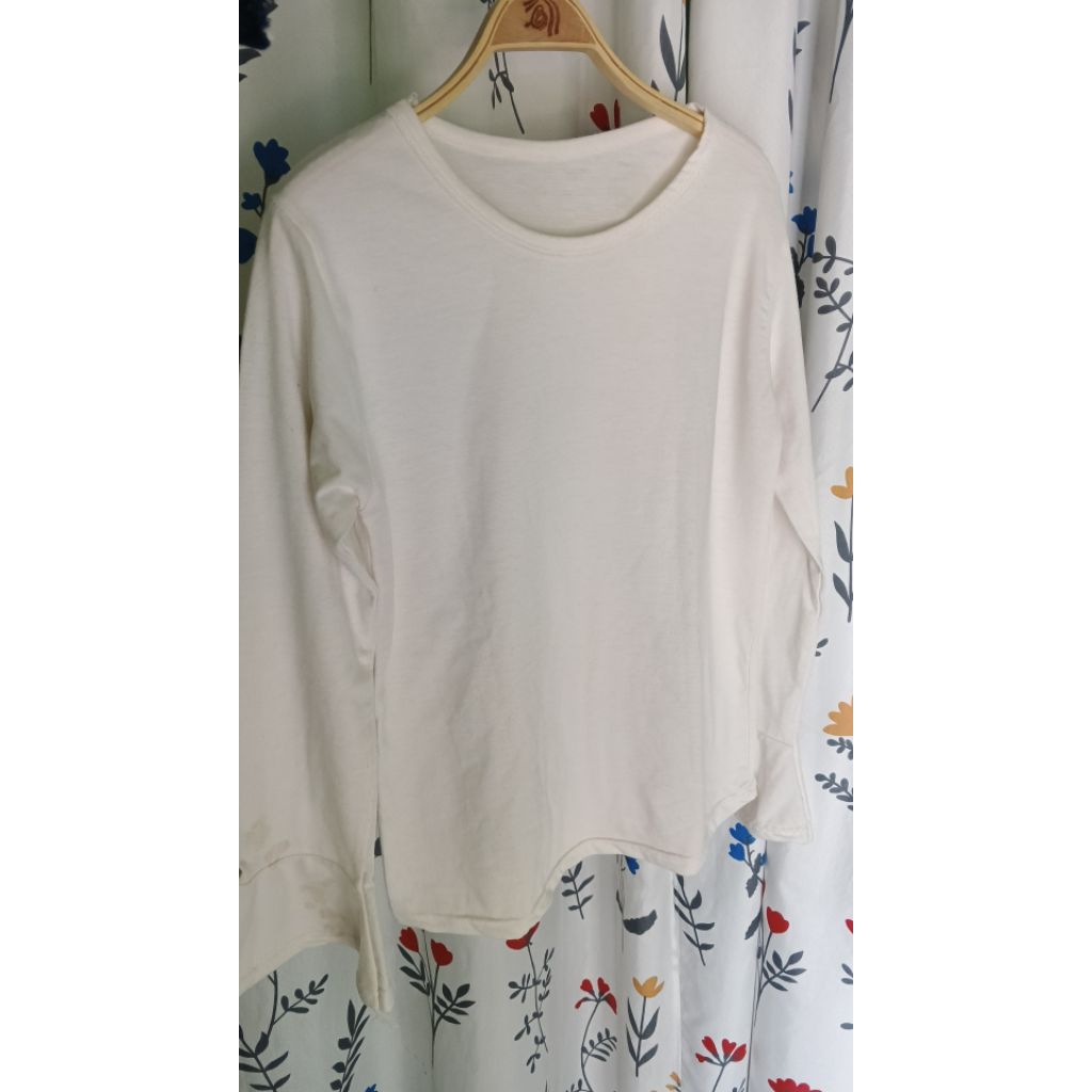 preloved manset putih daleman gamis daleman wanita atasan manset lengan panjang inner gamis inner at