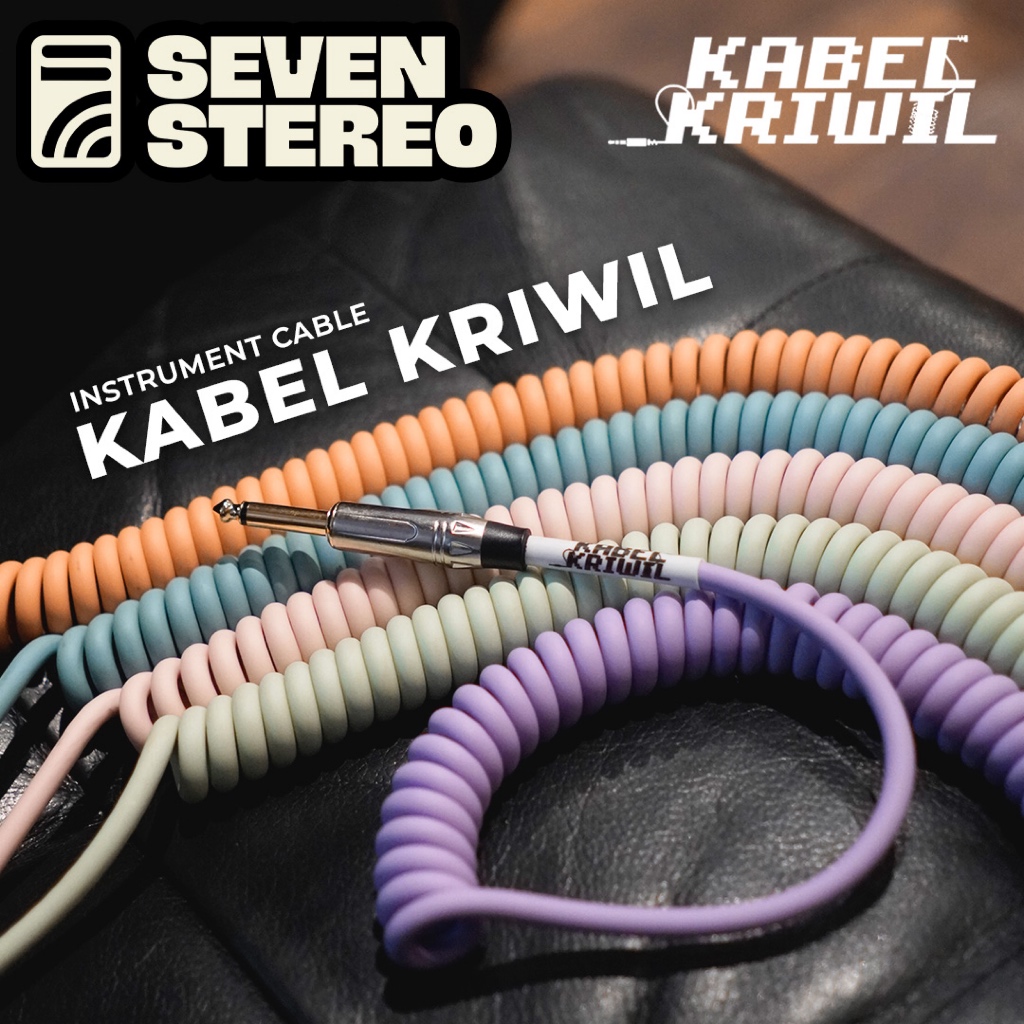 Kabel Kriwil Instrument Cable - Spiral - Coiled Cable - Kabel Jack Gitar