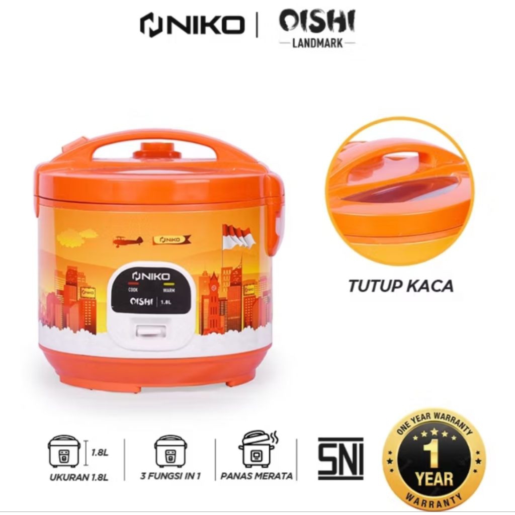 RICE COOKER NIKO 1.8 LITER