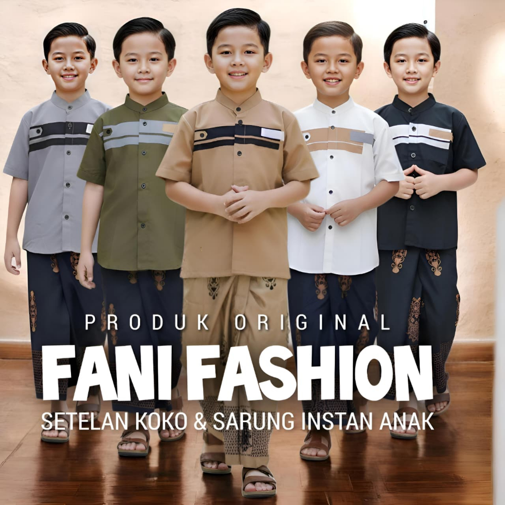 Setelan Koko Anak Dan sarung instan anak | Baju Koko Anak | Baju koko anak dan sarung