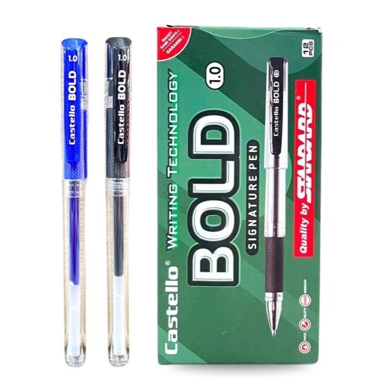STANDARD - PULPEN / ALAT TULIS / PENA BOLD CASTELLO TIP 1.0 MM