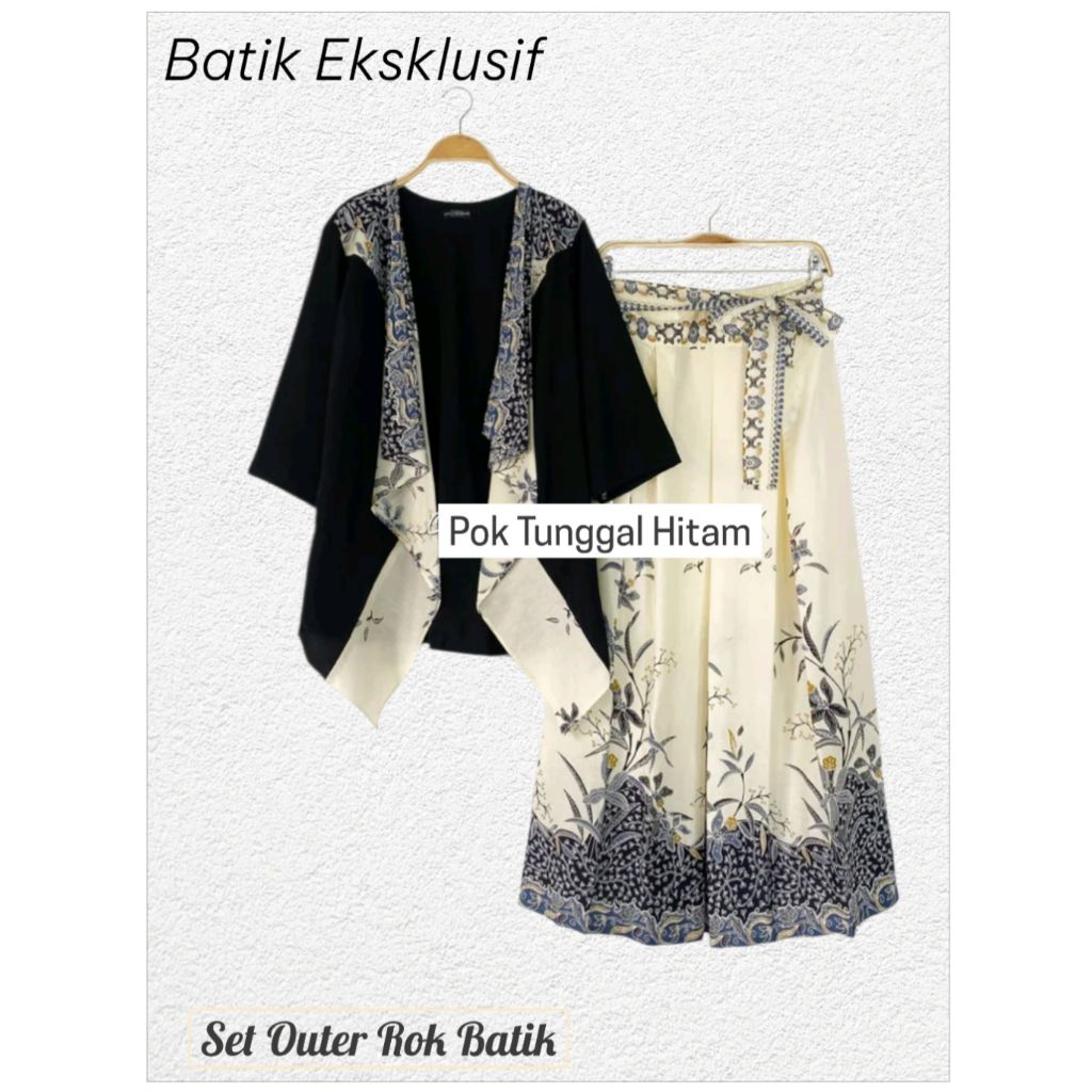 Setelan Wanita Atasan Outer Katun Solo Rok Panjang BATIK