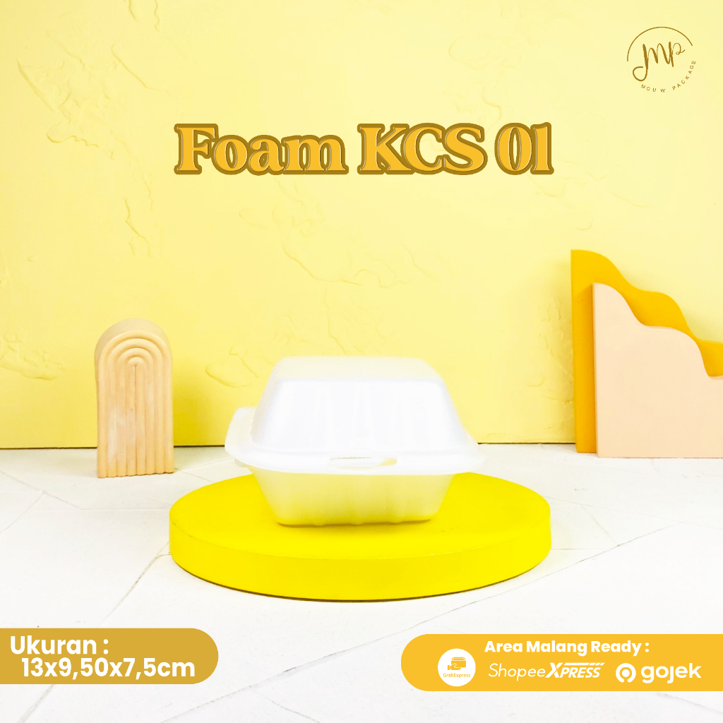 KOTAK MAKAN STEROFOAM / STYROFOAM BURGER / FOAM BURGER /  STYROFOAM DIMSUM / FOAM DIMSUM