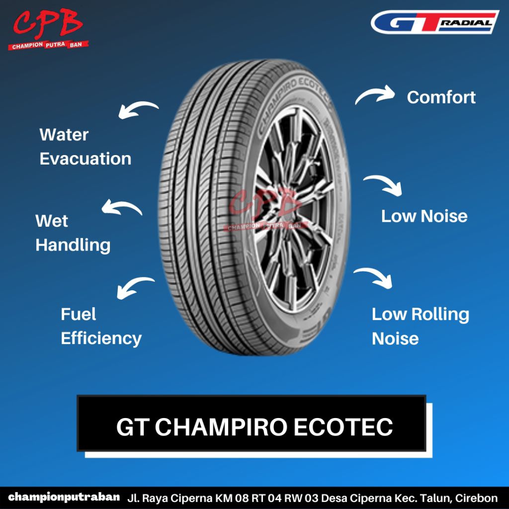 BAN MOBIL 175 65 R14 GT CHAMPIRO ECOTEC GAJAH TUNGGAL