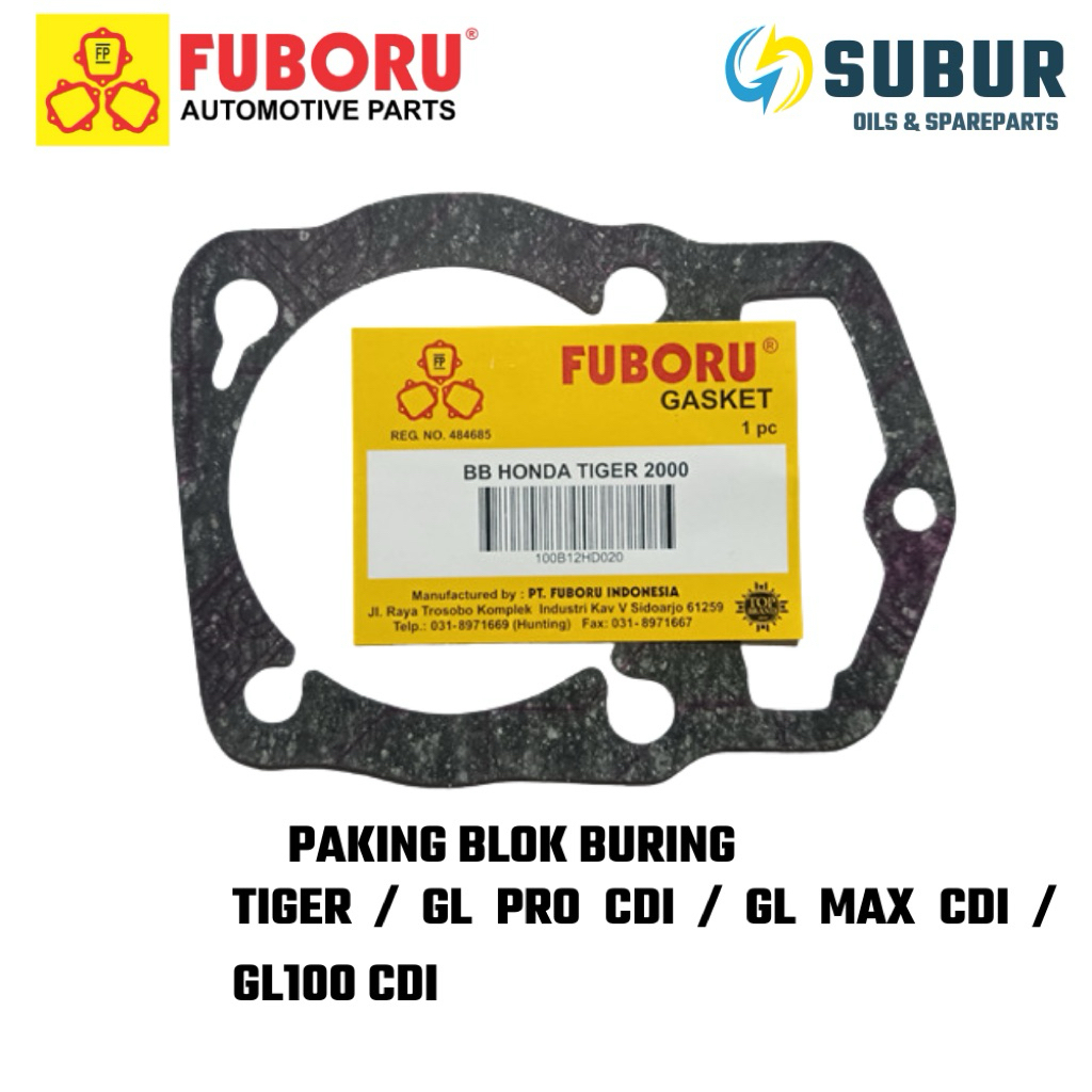 PAKING BLOK BURING TIGER / GL PRO CDI / GL MAX CDI / GL 100 CDI PERPAK GASKET BAWAH / KAS FUBORU