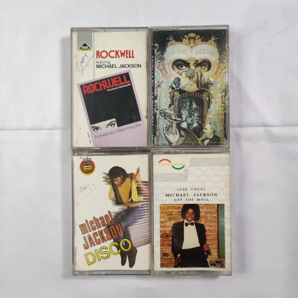 Kaset Pita Micheal Jackson Rockwell Jazz Disco Vocal Barat Western Jadul Vintage Lawas